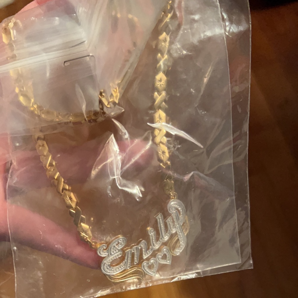 Necklace w/ XO Chain - 14k Gold over Silver / 16" Chain